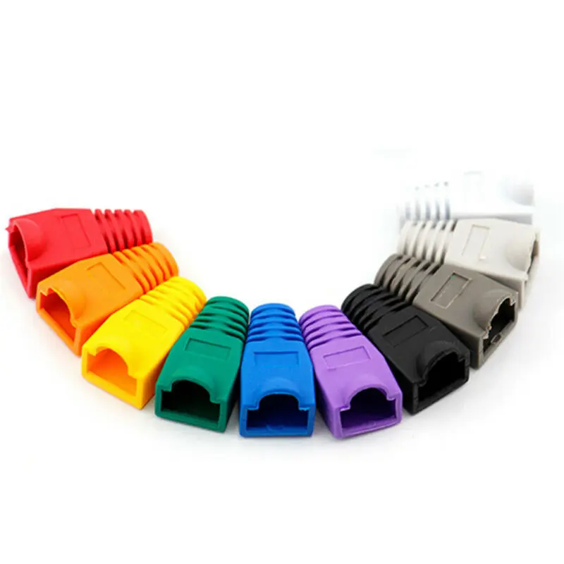 50 шт. модульный RJ45 сетевой кабель разъем крышка кристалл головы защитный чехол
