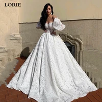 lorie modest full lace wedding dress beach sweetheart boho bride dresses vestido de novia longo train wedding gowns 2022