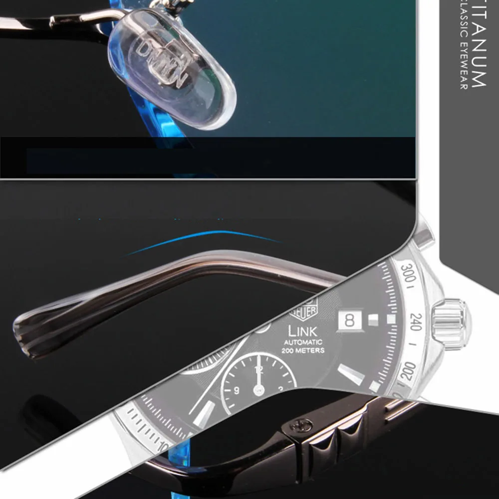 Роскошная индивидуальная ручная оправа из чистого титана высокоэластичные