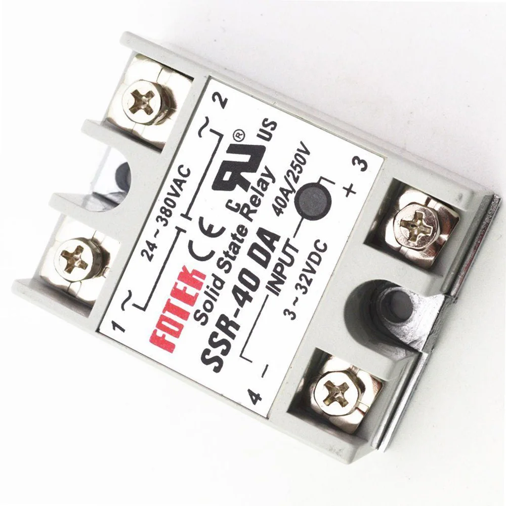 1x твердотельные реле Модуль SSR 40DA 250V 3 32 В постоянного тока Вход 24 380VAC 40A Выход|Реле|