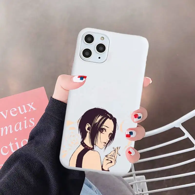

Oosaki Nana Anime cartoon Phone Case Candy Color for iPhone 6 7 8 11 12 s mini pro X XS XR MAX Plus