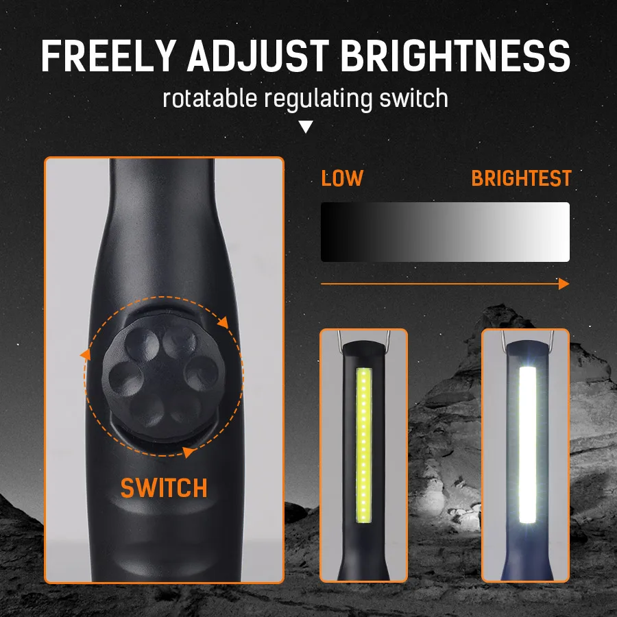 DINGDIAN LED COB рабочий свет AAA на батарейках Рабочая лампа портативный фонарик для
