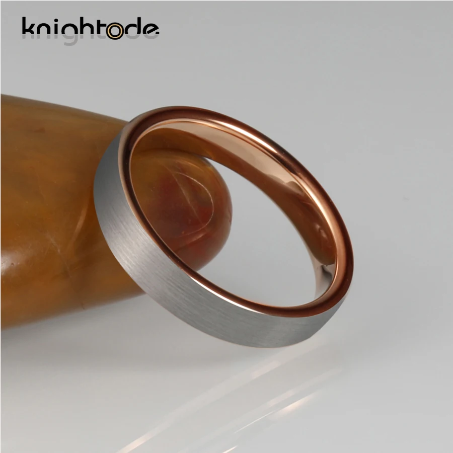 4 мм розовое золото Вольфрам карбида Обручение кольцо для Для женщин Изысканный