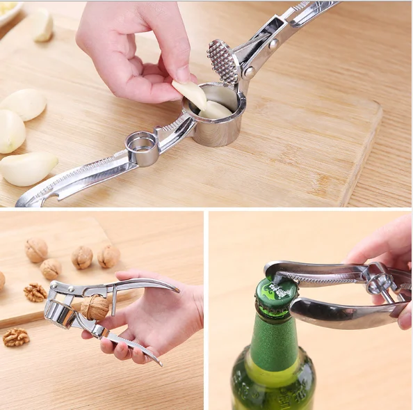 

Stainless Steel Garlic Press Crusher Kitchen Home Cooking Vegetables Ginger Squeezer Masher Handheld Ginger Garlic Mincer Tools