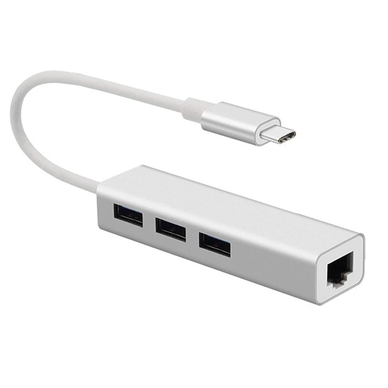 USB Type C концентратор для Rj45 1000M Gigabite Ethernet 3 0 до 5 Гбит/с скорости Алюминиевый сплав