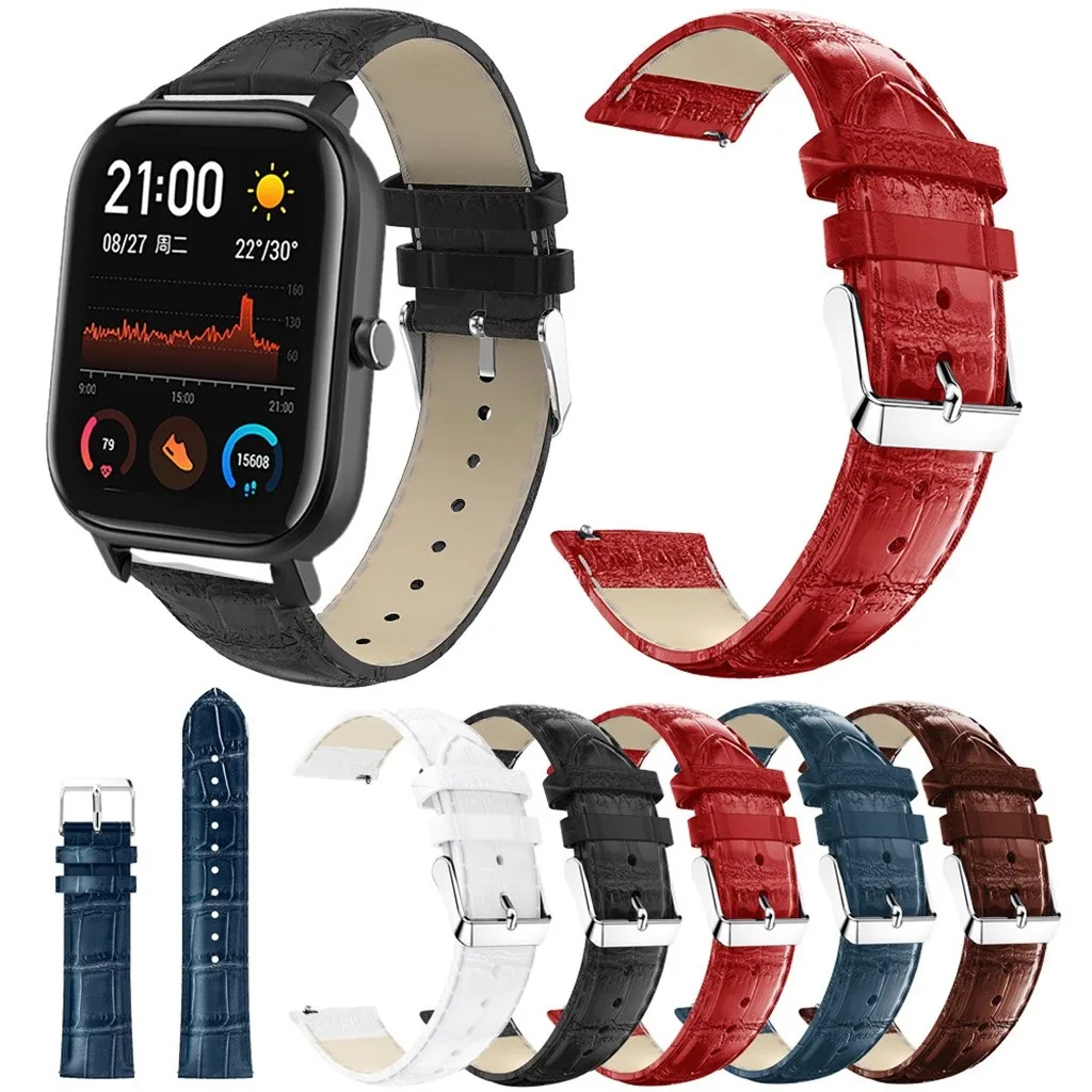 Ouhaobin кожаный ремешок для часов Huami Amazfit GT SWatch браслет металлический чехол Смарт