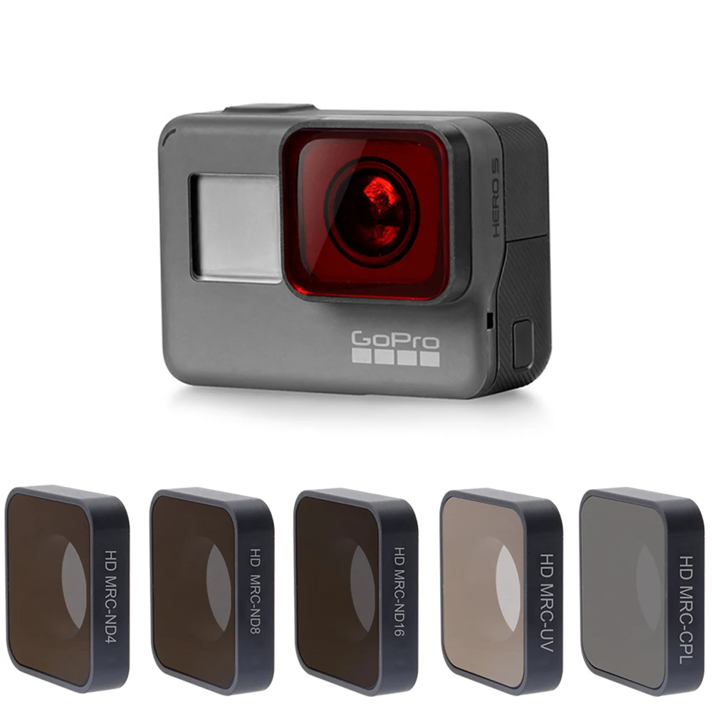 Фильтр для спортивной экшн камеры TENENELE Go Pro Красный/Magenta/желтый фильтр GoPro Hero 7 Black ND