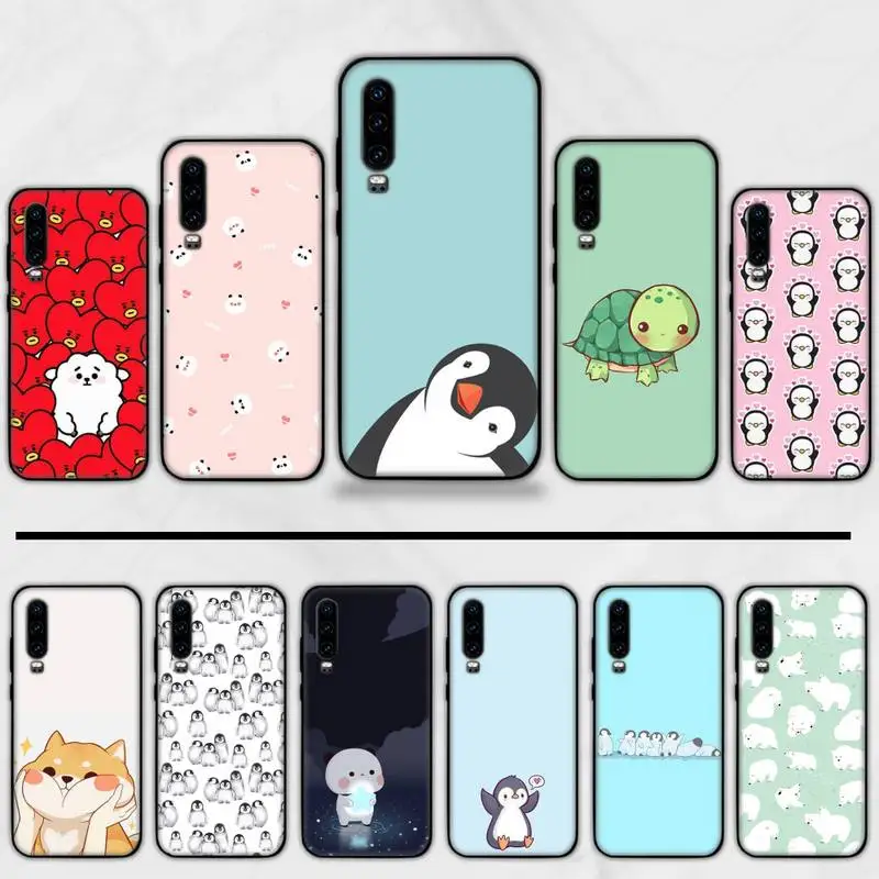 Высококачественный чехол для телефона с пингвином Huawei P9 P10 P20 P30 Pro Lite smart Mate 10 20 Y5 Y6