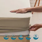 Водонепроницаемая однотонная натяжная простыня, 1 шт., чехол на матрас из 100% полиэстера, простыня с 4 углами и резинкой, простыня sabanas cama 200