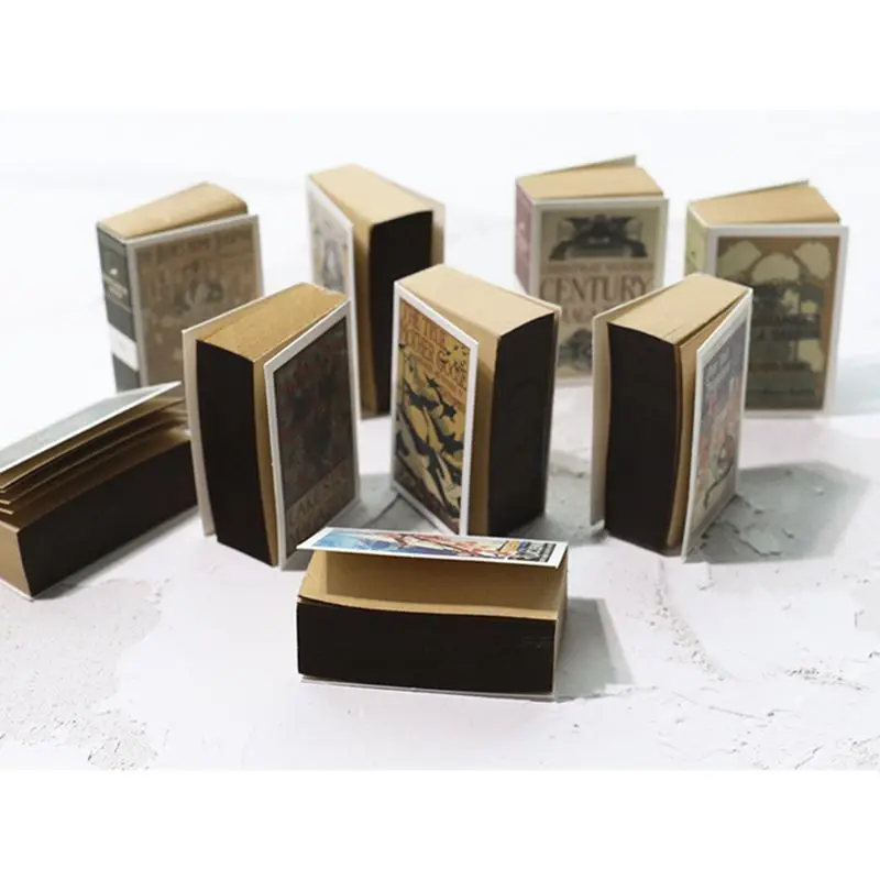 

122 Sheet Mini Memo Pad Retro Matchbox Style Notebook Notepad School Stationery