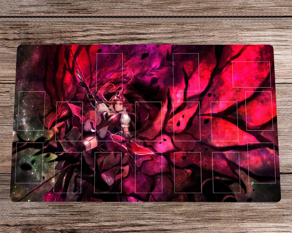 

Anime Yu-Gi-Oh! TCG CCG Playmat Akiza Izinski & Black Rose Dragon Card Game Mat Zones & Bag Anti-slip Desk Pad Mousepad 60x35cm