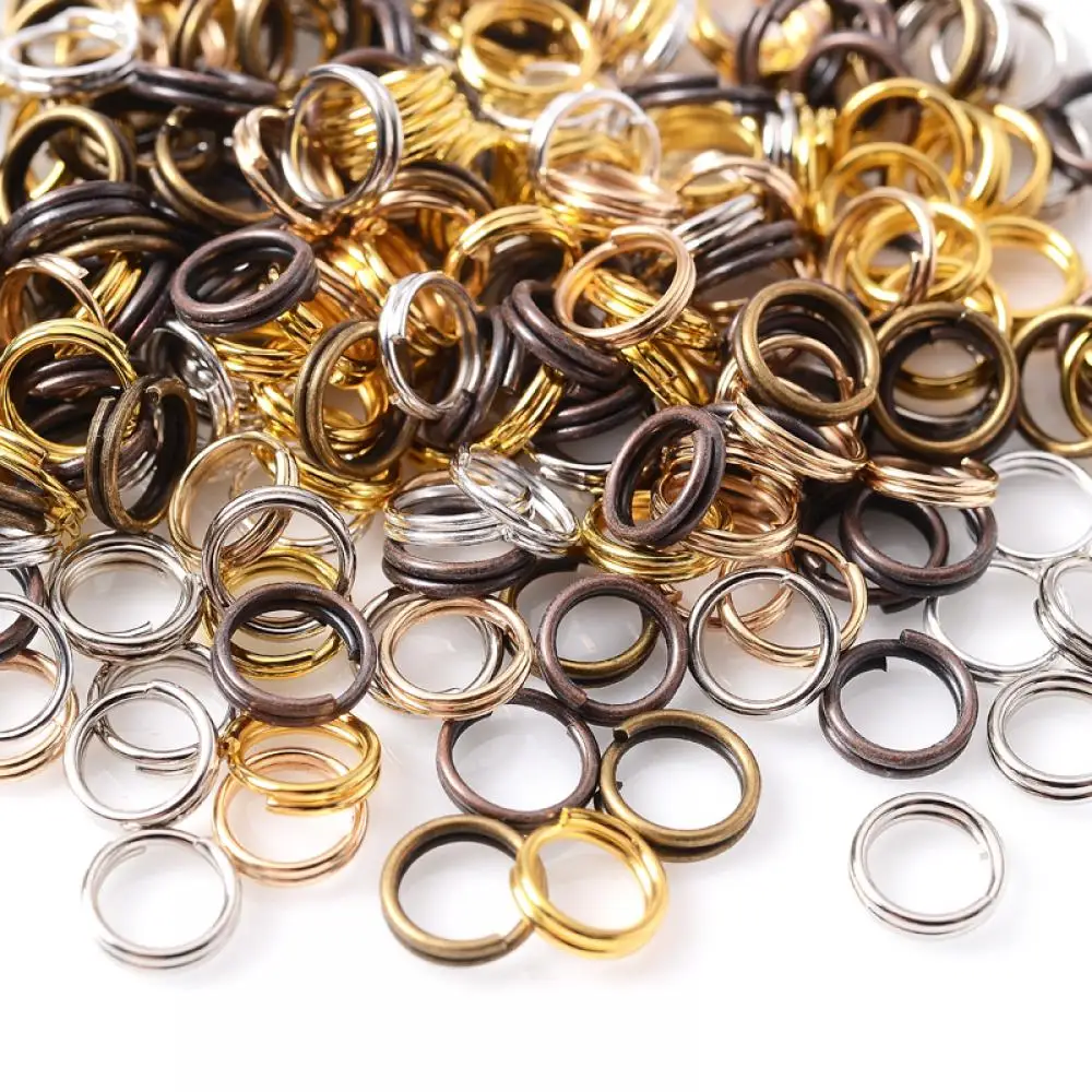 100 шт./лот 6 мм открытые соединительные кольца двойные петли разъемные для