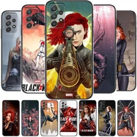 marvel black widow avengers phone case hull for samsung galaxy a70 a50 a51 a71 a52 a40 a30 a31 a90 a20e 5g s black shell art cel