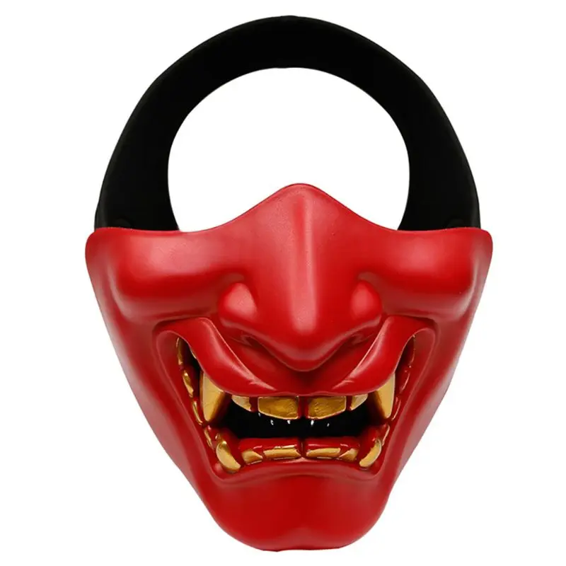 Half Face Mask Cosplay Kabuki Samurai Devil Tactical Halloween Party Festival Prom COS Horror | Игрушки и хобби