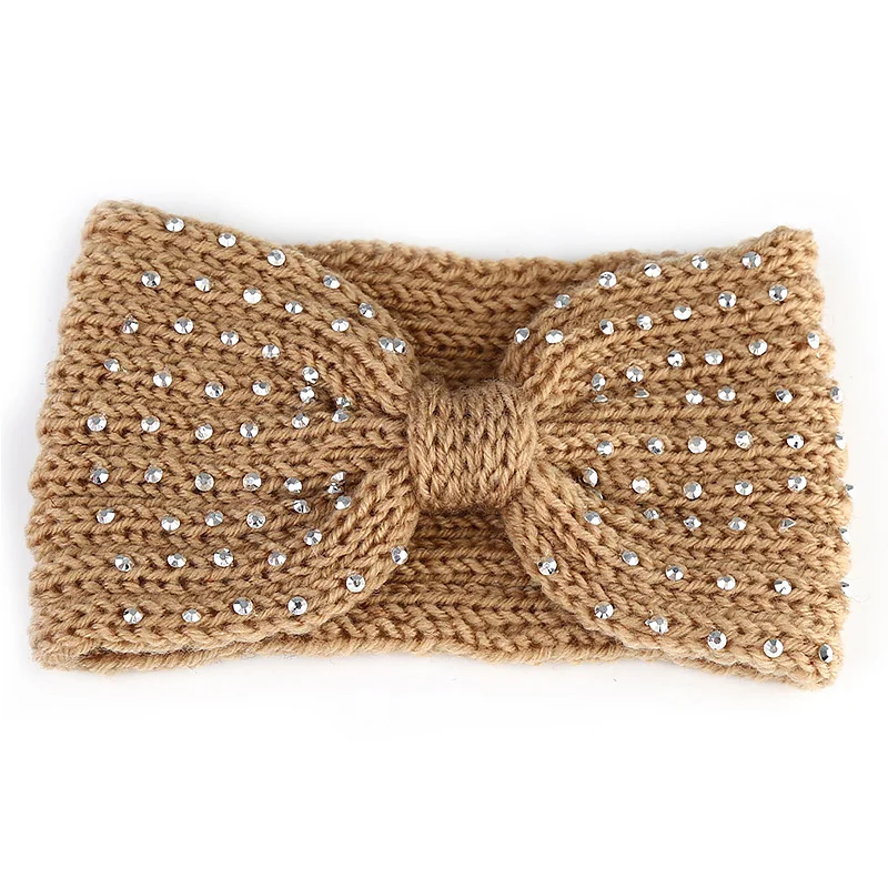 Европейский цельный тюрбан повязка для волос на голову зимняя теплая вязаная