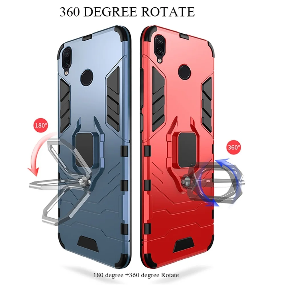 Защитный чехол для Xiaomi Redmi Note 7 Pro магнитный автомобильный держатель резина