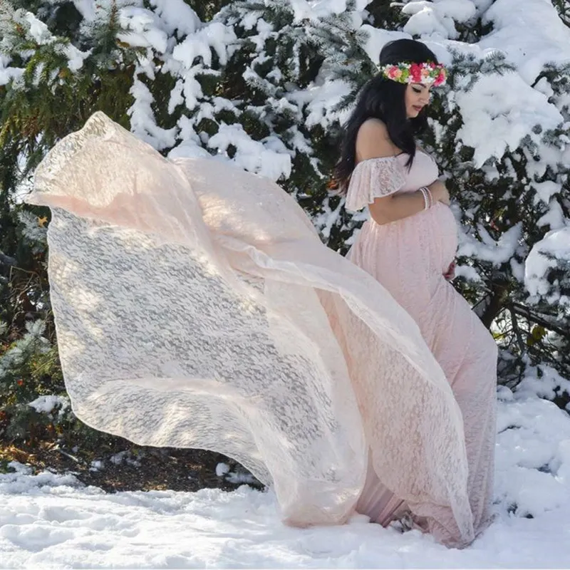 Новые кружевные платья для беременных Elegence платье длинное фотосъемки женщин