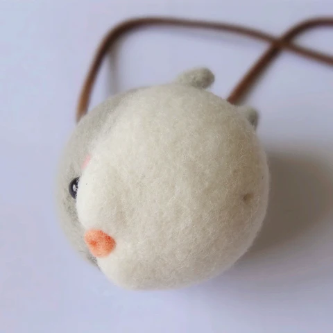 Игловаляние мультяшная рыба-воздушка ручной работы Незаконченный творческий