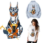 Термоклеящиеся нашивки Doberman для одежды, текстильные наклейки сделай сам на одежду, аппликация для собак