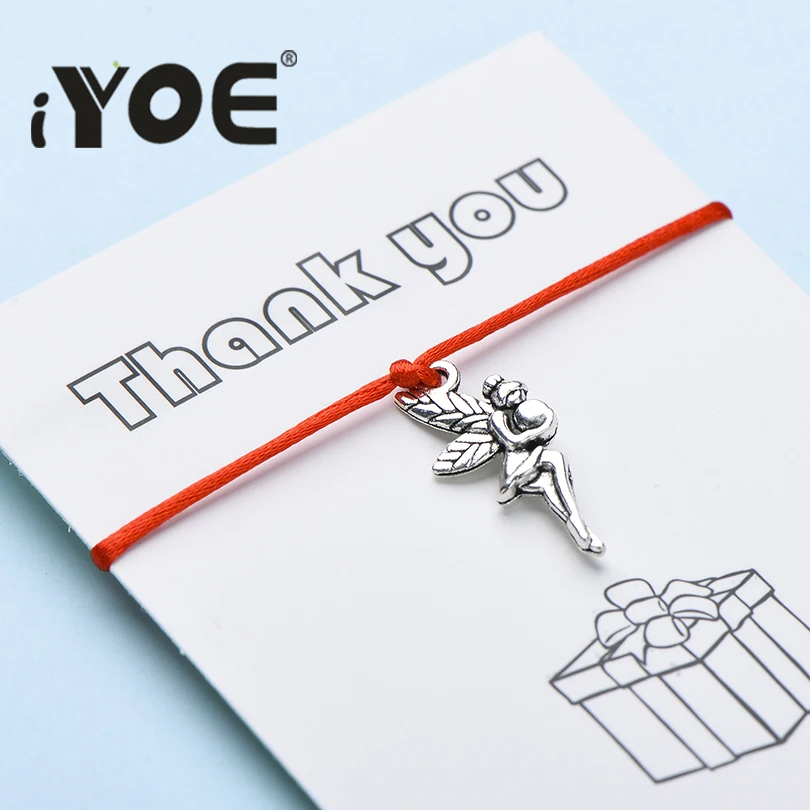 IYOE сказочные шармы-браслеты с надписью Wish Card для женщин и девушек ручная работа