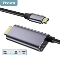 usb type c to hdmi compatible cable 4k usbc video adapter for thunderbolt3 converter for macbook samsung s21 type c to pd uhd tv