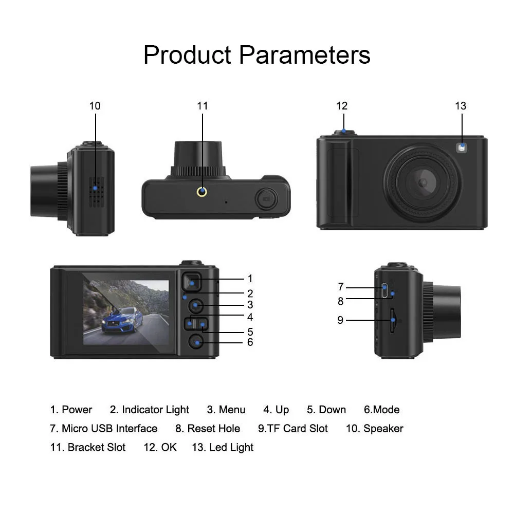 Вождения Регистраторы Видеорегистраторы для автомобилей тире Камера FHD 1080P 2 0