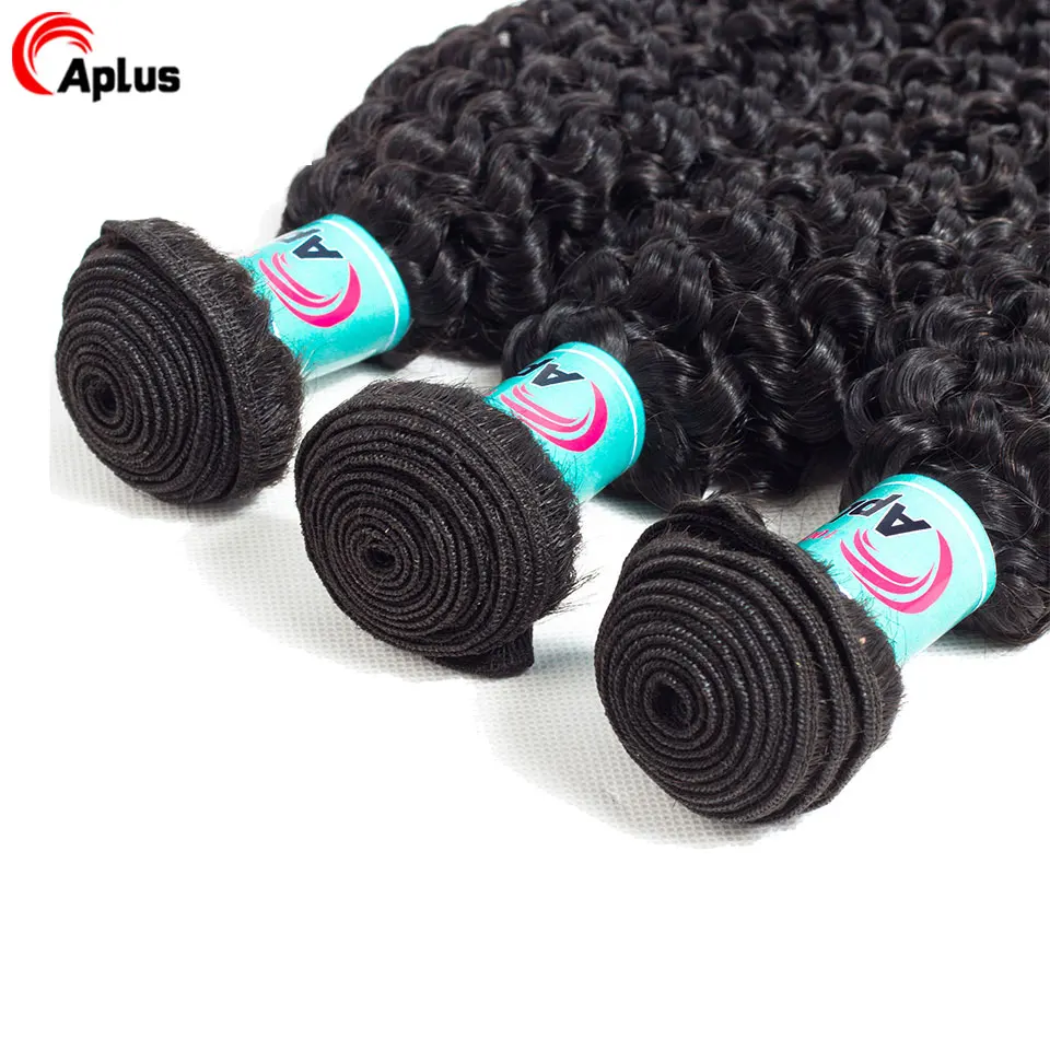 Кудрявый вьющиеся пряди с фронтальной 13x4 ухо кружева перуанские Волосы Remy