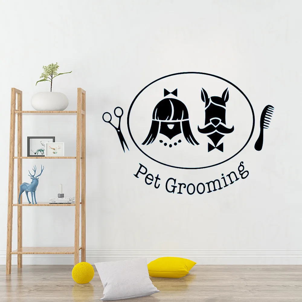 Настенная Наклейка для ухода за домашними животными интерьерный Настенный декор