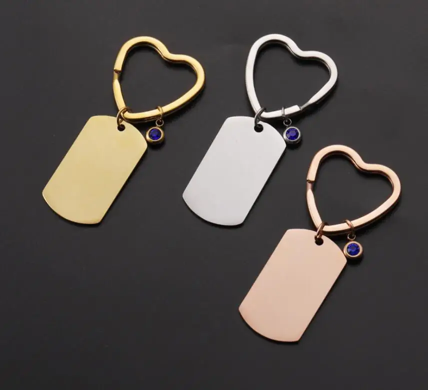 10 шт. брелоки из нержавеющей стали с зеркальной полировкой в форме сердца