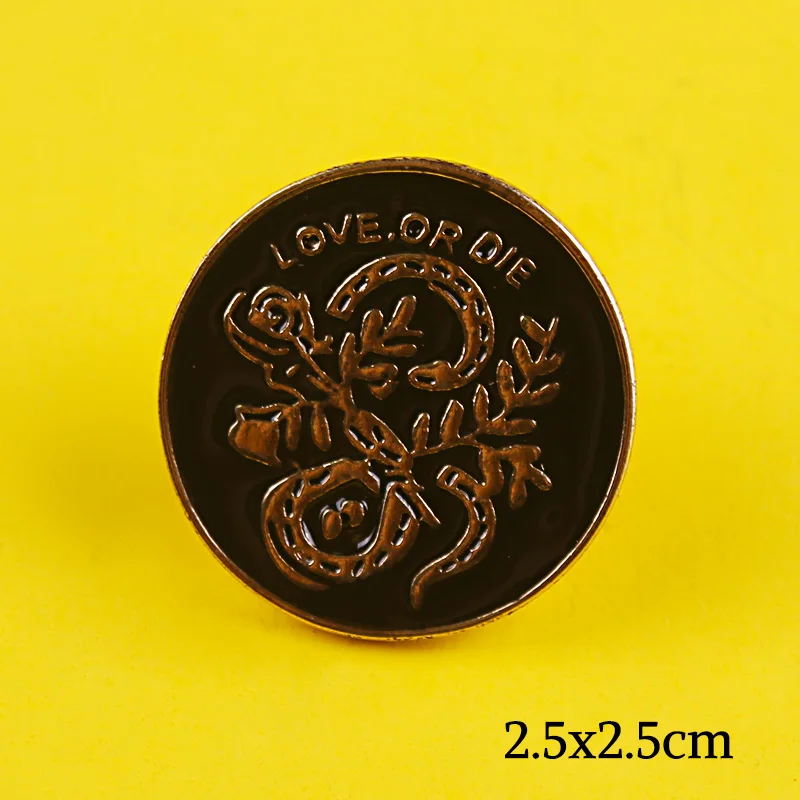 Punk Skull Badges on Backpack Flower Heart for Clothes Enamel Pins Backpacks Brooch Lapel Pin Badge Gift DIY | Дом и сад