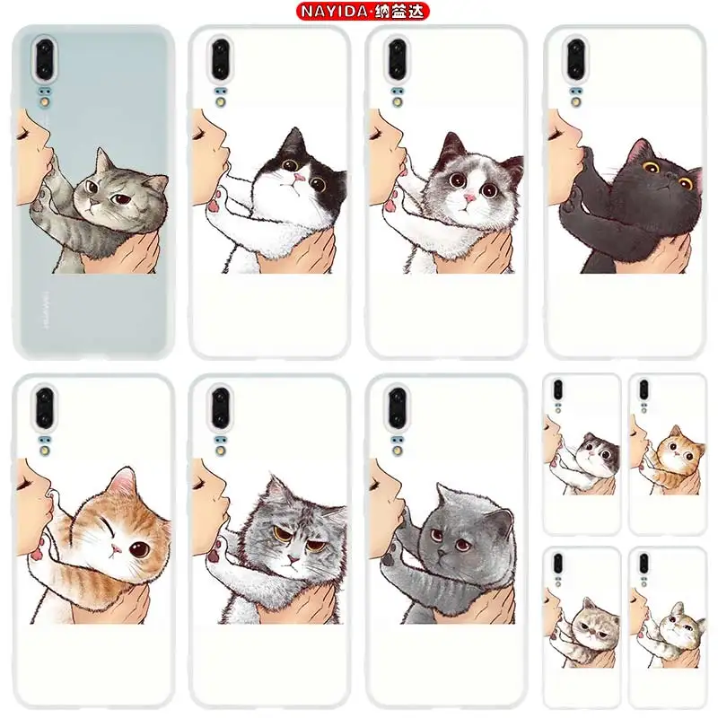 

Phone Case For Huawei P50 P40 P10 P20 P30 Lite Pro P Smart Z 2019 2020 Cover Cat, don't dislike me