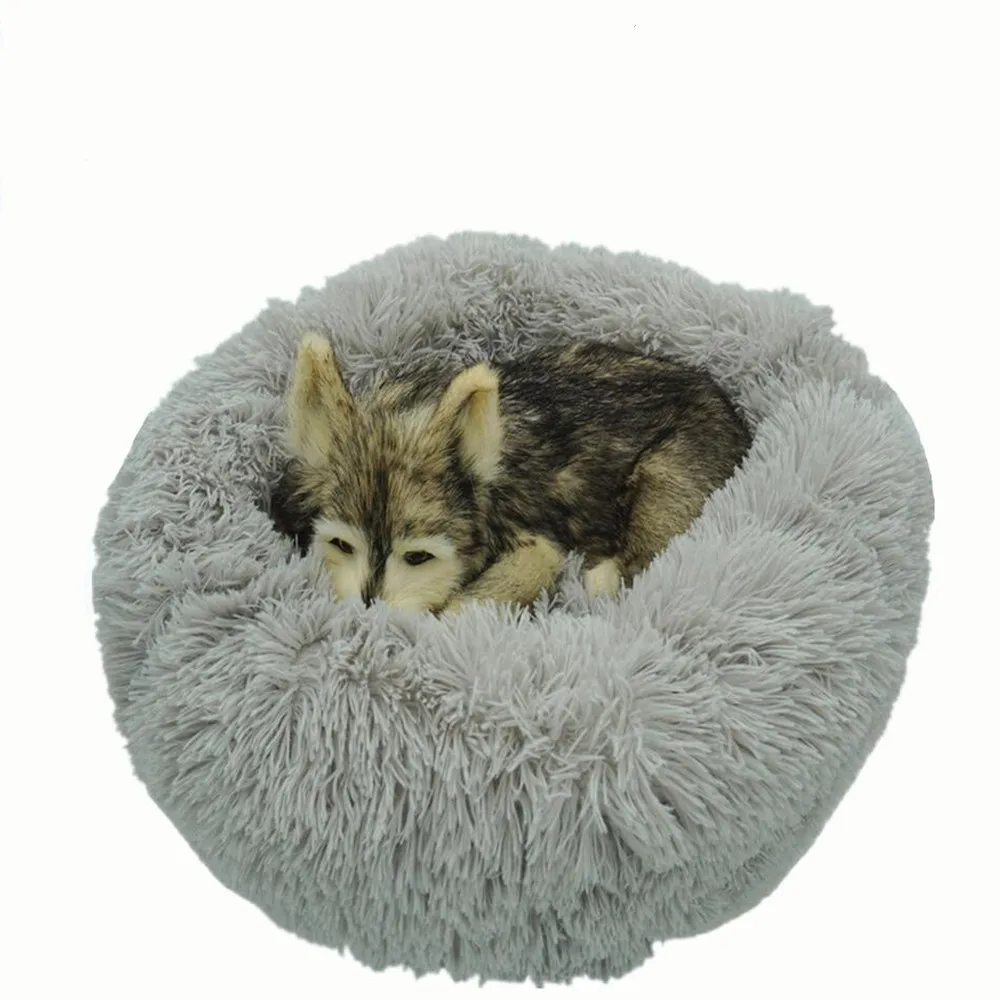 

Pet Dog Bed For Large Big Small Cat House Round Plush Mat Sofa