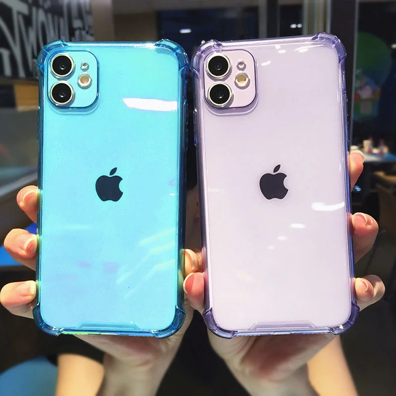 

Silicone Lens Protection Phone Case On For iPhone 11 12 13 Pro Max 8 7 6 Plus Xr Xs Max X Xs 13 Color Shockproof Soft Back Cover