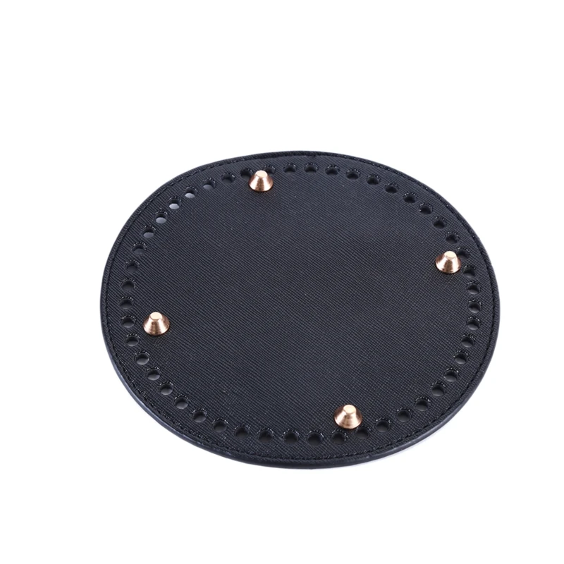 

High Qualtiy Round Leather Bottom With Holes Rivet For Handbag Knitting Bag DIY Women Shoulder Crossbody Bags Accessories