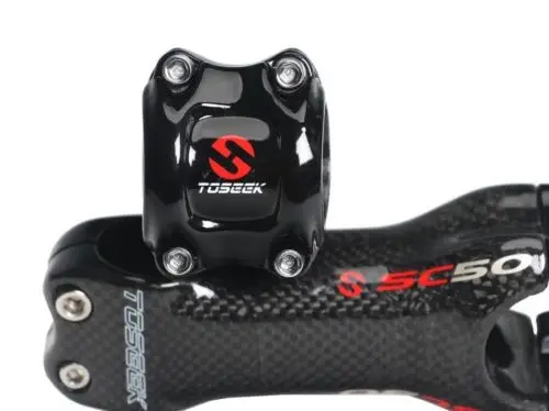 

TOSEEK Carbon Fiber MTB Bike Stem 6/17 Degree 31.8mm Mountain Bicycle Handlebar Stems 70-130mm For 28.6mm Fork Clamp Dia.