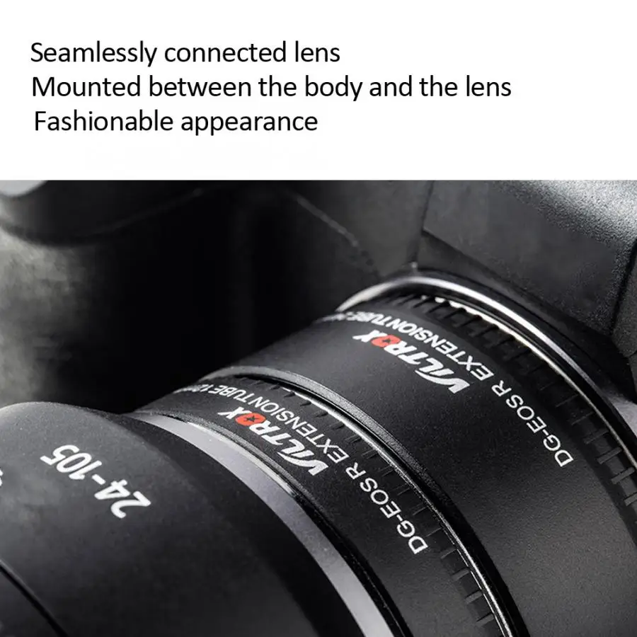 Кольцо адаптер VILTROX для объектива камеры Canon EOSR черное кольцо удлинитель из