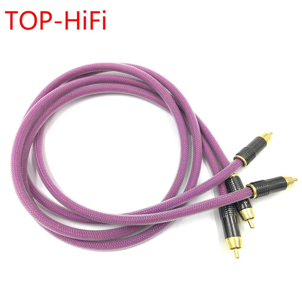 TOP-HiFi Pair type-3 Gold Plated 2RCA Cable High-end6N OFHC Audio cable  Double RCA Signal Line Rca cable for XLO HTP1