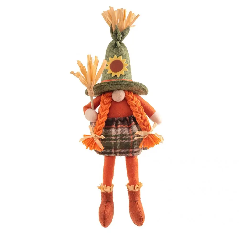 

Fabric High Quality Faceless Doll Hugging Pumpkin Desktop Toy Nice-looking Scarecrow Gnome Doll Fashion for Bedroom