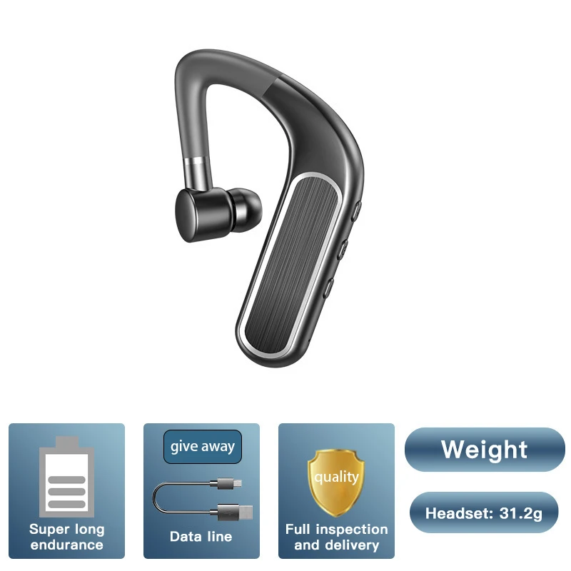 

Y10 TWS Single Ear Suspension Bluetooth Headphones In-Ear Sports Running Driving Dedicated Wireless Headphones 9D Stereo Earpods