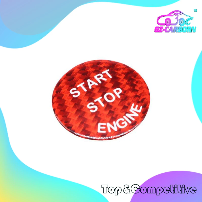 

For BMW X5 E70 X6 E71 E72 E81 E87 E90 E91 E92 E93 E60 E83 E84 E89 Add On Style Real Carbon Fiber Engine Start Button Cover 1 Pcs