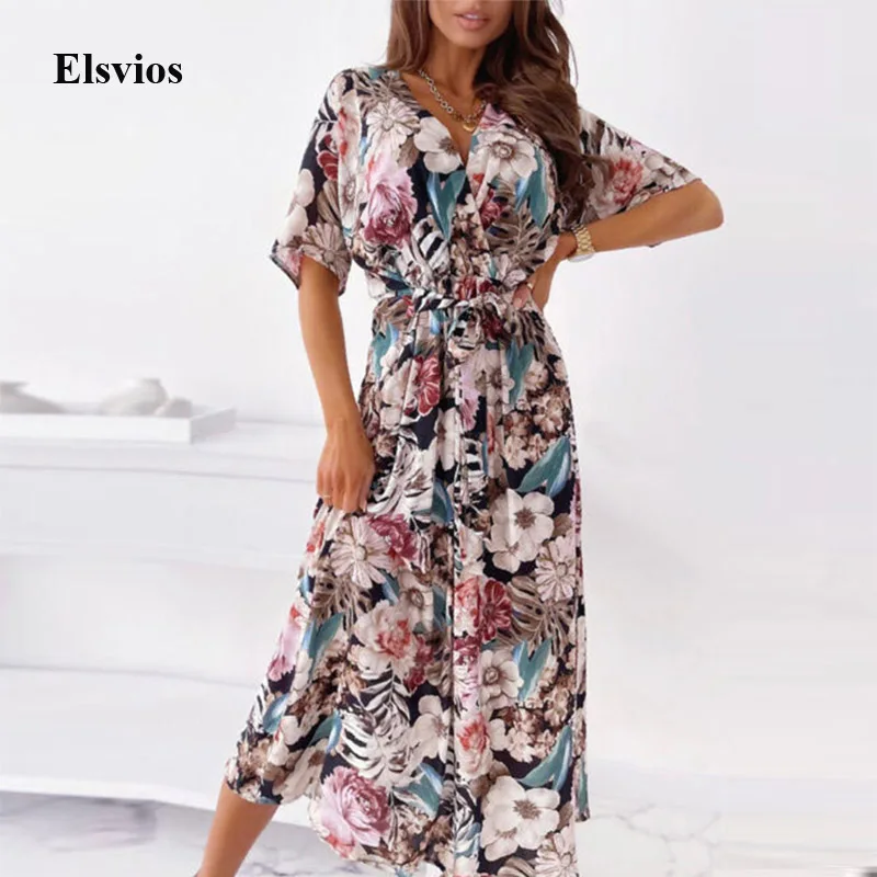 

Женская обувь на каждый день с длинным рукавом платье на весну и лето Цветочный принт в стиле «Бохо пляжное платье рубашки для мальчиков мод...