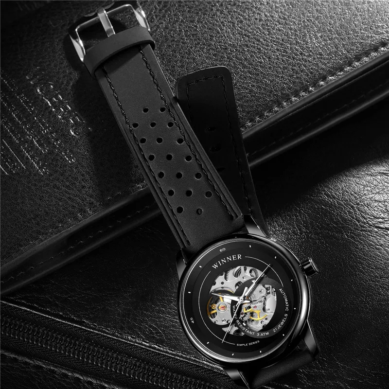 Часы наручные WINNER Мужские механические брендовые Роскошные модные в стиле
