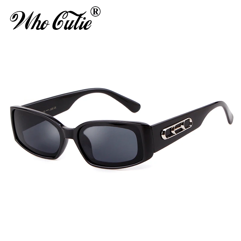 

WHO CUTIE 90S Fashion Sunglasses Women Brand Design Retro 2019 Rectangular Orange Frame Vintage Female Sun Glasses Shades OM824