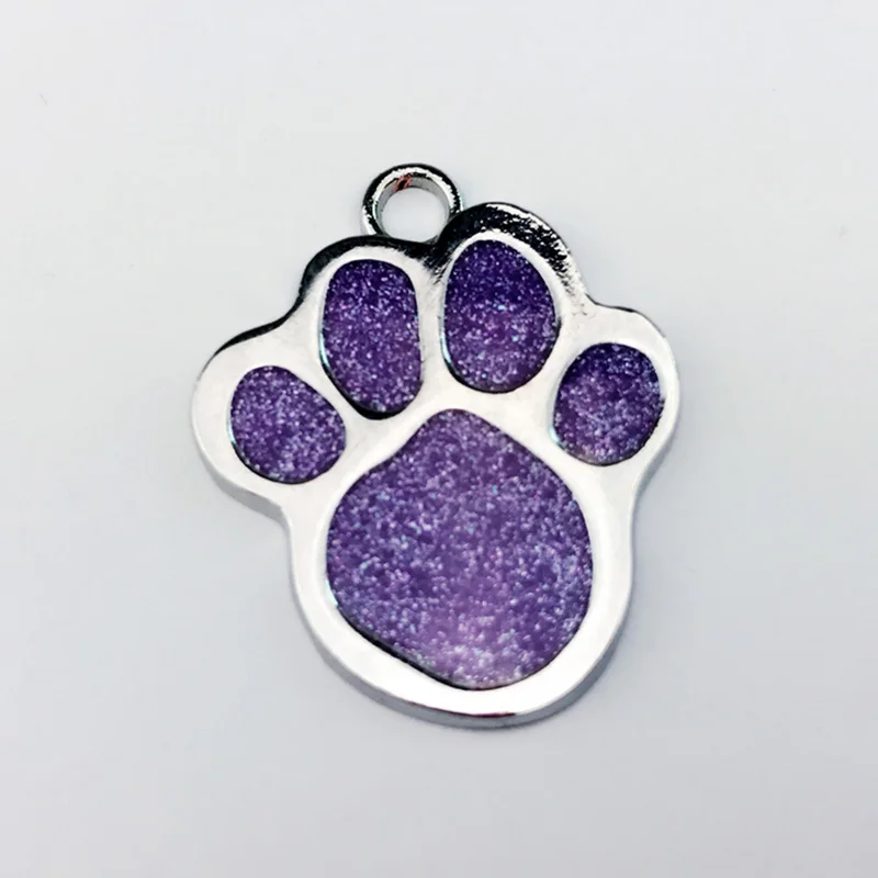 Фиолетовый Idepet гравировка для домашних животных ID ошейники с бирками из нержавеющей стали бирки для кошек индивидуальные ошейники для собак аксессуары телефонные ярлыки 38S2 - Цвет: Фиолетовый