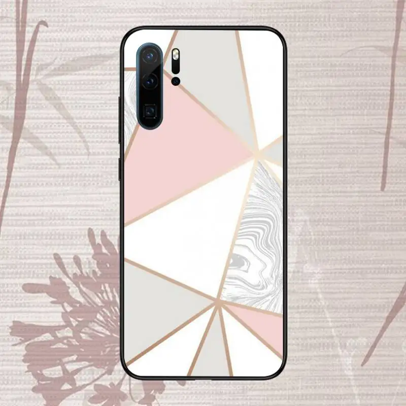 

Geometric Marble Phone Case For Huawei P20 P30 P40 lite Pro P Smart 2019 Mate 10 20 Lite Pro Nova 5t