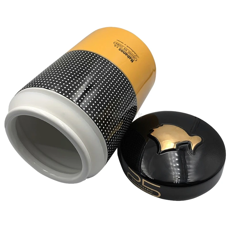 COHIBA, профессиональная керамическая дорожная сигарная трубка, банка 5-10 пальцев, коробка для хьюмидора, для дома и офиса, Классические хьюмидоры