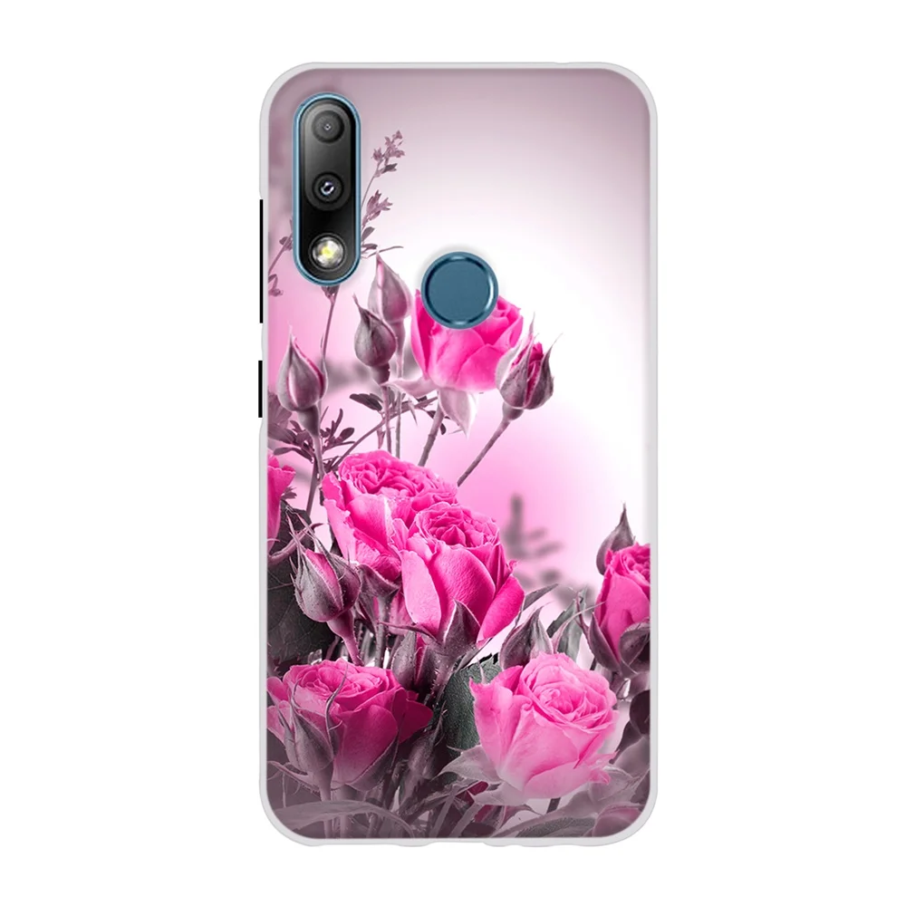 Чехол для Asus Zenfone Max Plus M2 ZB634KL мягкий силиконовый чехол из ТПУ с цветочным рисунком