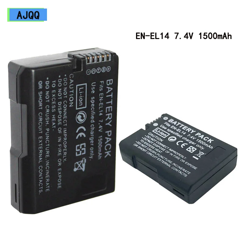

New Original MH-24 7.4V 1500mAh EN-EL14 Battery Enel14 EN EL14 Camera Battery Pack Nikon D5100 P7000 P7100 D5200 D3100 D3200