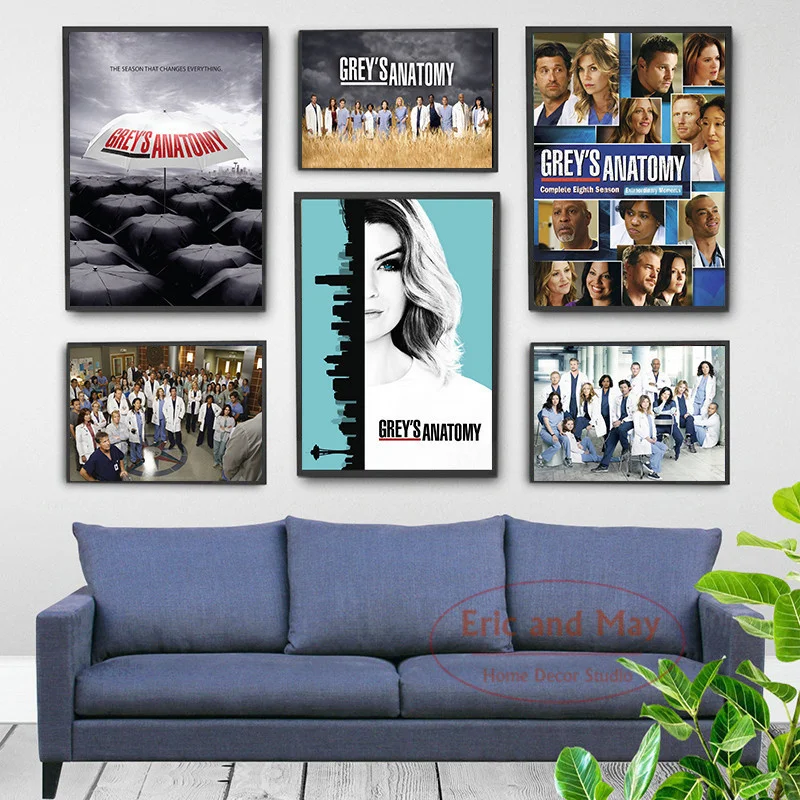 

Posters And Prints Grey's Anatomy Tv Show Series Vintage Decor Picture Canvas Painting Wall Paintings For Bedrooms Cuadros