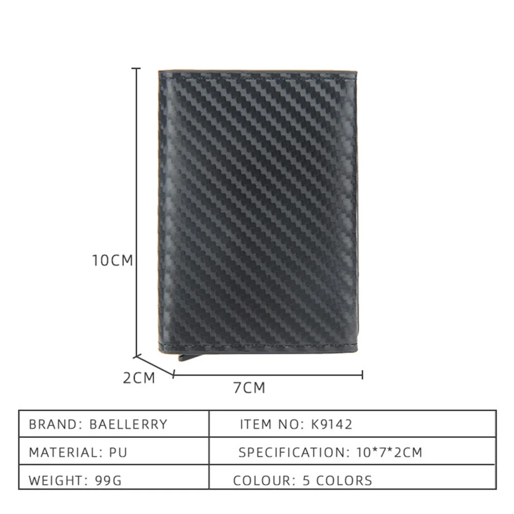 2021 rfid men card wallets magnetic button free name customized small card wallets carbon fiber mini wallet qaulity male purses free global shipping